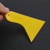 Herramienta Rasqueta Pequeña Amarilla, Herramienta de Aplicación de Película para Coche, Rasqueta Triangular, Rasqueta para Papel Tapiz con Borde Antirrizado, Rasqueta Pequeña de Plástico