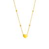 Moda Deslocamento Simples Versátil Pingente de Amor Corrente Clavicular Feminina Pulseira Conjunto de Joias Aço Titânio