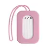 Etiqueta de Equipaje Cuadrada de Silicona Multicolor en Stock, Etiqueta de Identificación Anti-Pérdida para Equipaje de Mano, Etiqueta de Embarque con Cordón Largo Personalizable