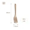 Frigideira Antiaderente de Madeira com Cabo Longo Conjunto Profissional de Cozinha Utensílios de Cozinha de Madeira Maciça Sem Tinta Conjunto de Colher de Madeira e Espátula de Cozinha Doméstico