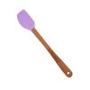 Cor de doces transfronteiriço mini raspador de silicone raspador de tamanho pequeno ferramenta de cozimento cozinha cabo de madeira pá de silicone resistente a altas temperaturas