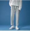 Pantalones deportivos de color sólido para otoño e invierno para hombre, modernos, holgados, de pierna recta, forrados de felpa, deportivos, casuales, recortados, versátiles y cálidos, de color sólido