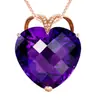 Colgante de amatista de estilo coreano superventas, amatista natural amor, oro rosa de 18 quilates con incrustaciones de diamantes, colgante de piedra preciosa para mujer