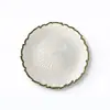 Plato de Vidrio de 13 Pulgadas Manteles Individuales para Comida Occidental Plato Plato de Frutas Sensación de Alta Gama Plato de Cena Rayado Comercio Exterior Europeo y Americano Configuración de Mesa de Hotel Transfronteriza
