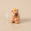 Figura de Capivara Criativa Fofa Fosca Decoração DIY Artesanato de Resina Enfeites para Carro e Casa