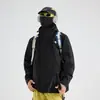 Jaqueta corta-vento de viagem estilo camelo masculina três em um destacável forrada com fleece de inverno jaqueta corta-vento impermeável espessa