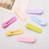 Clip metálico simple de 6 cm color caramelo para flequillo de niños, sin costuras, clip lateral para cabello roto dopamine DIY, pinza de pico de pato, venta al por mayor