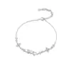 Pulsera S999 Plata de Ley Starlight Overture Niñas Lazo Trébol de Cuatro Hojas Nicho Lujo Accesible Nuevo Pulsera de Zirconia en Forma de Corazón