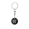 Llavero de Acero Inoxidable de 12 Caras Superventas Transfronterizo Accesorio de Moneda Token para Carrito de Compras de Supermercado