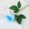 Rosas artificiales para decoración del hogar y de bodas, flores artificiales para bodas, ramos coloridos de mano, ramos de rosas de seda