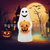 Ventas Directas de Fábrica Halloween Plástico Moldeado por Soplado Fantasma Blanco Calabaza Adornos Escritorio Hogar Decoraciones Festivas