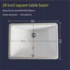 Lavabo de baño de hotel Cerámica Integrado bajo encimera