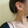 Pendientes Europeos y Americanos Retro de Corazón Retorcido para Mujer, Pendientes Elegantes Estilo Cool Ins con Agujas de Plata 925, Joyería de Oreja de Alta Gama