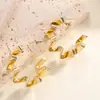 Pendientes de Tejido de Línea Única Transfronterizos Europeos y Americanos Pendientes Espirales Geométricos Irregulares Joyería Popular para Mujer