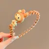 Laços de Cabelo Fofos para Meninas com Cabelo Quebradiço, Presilhas de Cabelo Cor Café com Leite para Menininhas, Laços de Cabelo Não Danificantes com Dentes e Faixas de Cabeça Antiderrapantes