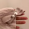 Pinza para el pelo con lazo tridimensional de perlas, top de satén, flequillo, horquilla estilo Sen, accesorios para el pelo, pinza lateral, tocado de hada
