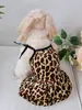 Vestido de animal print para pet com alças, estampa de zebra, leopardo e vaca, vestido curto de amarrar para cães pequenos e gatos, roupa de primavera/verão