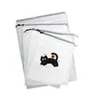 Bolsa Plástica com Cordão de Animal Fofo Bolsa Clássica com Cordão Bolsa com Cordão Plástico PE Transparente Fosco Suprimentos de Armazenamento para Viagem Atacado