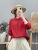 Colección Otoño 2026: Cárdigan de Gasa de Doble Capa Bordado Floral Estilo Japonés para Mujer, Camisa de Manga Larga, Top Casual al por Mayor