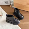 Novas Botas Martin de Bebê Outono/Inverno 2026, Botas de Couro Infantis com Forro de Lã, Sapatos de Couro para Meninos, Botinhas para Meninas, Sapatos de Algodão para Bebês