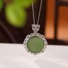 Um Veado Prata S925 Prata Esterlina Banhado A Ouro Hetian Jaspe Novo Estilo Chinês Moda Nacional Ruyi Borboleta Pingente de Prata Pingente de Prata