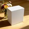 Caja de Regalo Blanca Lista para Usar con Tapa y Base, Caja para Souvenir, Caja de Embalaje de Regalo Blanca