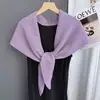 Cachecol Triangular Grande de Lã Tricotada Super Macio para Mulheres, Cachecol/Xale de Lã Mesclada, Cor Sólida, Recorte, Listras Estereoscópicas, Inverno