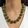 Europeu e Americano Transfronteiriço Boêmio Estilo Étnico Colorido Grande Bead Colar de Camada Única Personalidade Exagerada Colar Frisado para Mulheres