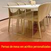 Suporte em T Transparente para Perna de Mesa Perna Acrílico Transparente Mesa Fosca Perna de Mesa Cristal Suspensa Ilha de Jantar Perna de Mesa Invisível