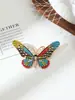 Broche Criativo Fofo Novo Estilo Europeu e Americano Transfronteiriço com Design de Borboleta, Strass, Esmalte e Acabamento de Gotejamento de Óleo, Direto do Fabricante