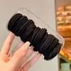 Prendedor de cabelo preto para rabo de cavalo alto para mulheres, altamente elástico e durável, não puxa nem deixa marcas no cabelo, faixa de cabelo, acessório de cabelo elástico