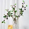Fruta Artificial Mirto Rama Grande Hogar Hotel Sala de Estar Decoración Suave Proyecto Arreglo Floral de Boda Conjunto de Adornos Flores Falsas