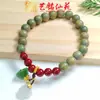 Yiming Xianyuan Sándalo Verde Loto Accesorios Pulsera Nueva Creativa Nuevo Estilo Chino Rosario de Pareja Pulsera Pequeña
