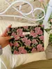 Nuevo Bolso de Maquillaje Bordado Floral INS de Alto Valor Bolso de Mano Portátil Neceser Bolsa de Almacenamiento de Gran Capacidad