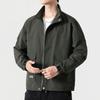 Primavera e Outono plus size jaqueta casual masculina jaqueta gorda lapela solta xadrez jaqueta masculina jaqueta jaqueta