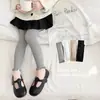 Leggings para Niña 2026 Estilo Nuevo de Primavera Estilo Coreano para Niños Leggings con Lazo de Pedrería Pantalones Elegantes de Exterior para Niñas