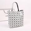 Verano 2025 Nueva Moda Simple Rombo Bolso de Mujer Versátil Patchwork Geométrico Bolso de Mano Plegable Bolso Tote de Hombro Trendy para Mujer