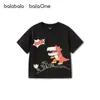 [Balaone] Camiseta de Manga Curta Balabala Baby para Meninos 2026 Nova Roupa de Verão Top com Estampa de Ilustração Pintada à Mão