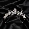 Coroa de Cabeça Nupcial Luxuosa e Elegante, Coroa de Aniversário de Princesa, Acessório de Cabelo Coroa Estilo Coreano, Faixa de Cabeça Brilhante de Strass em Liga