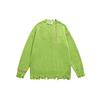 N-52TRW Diseño de Borde de Piel Perezoso Sentido del Diseño Estilo Universitario Suéter Retro Hombres y Mujeres Pareja Invierno Cuello Redondo Suéter Tejido M07