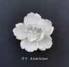 Flor de Yeso 3D en Relieve de Clavel Rosa Jazmín Orquídea Fondo de Pared Relleno de Agujeros Decoración Plata
