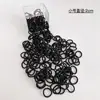 Preto simples faixa de cabelo para polegar feminina infantil elástico de cabelo 2024 Novo estilo corda de cabelo faixa de cabelo para bebê acessório de cabelo