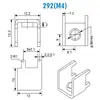 Terminal de soldadura PCB-2M4 Terminal de poste para PCB de alta corriente Base de conexión a tierra de latón 292 Tipo de cable soldado conector M4