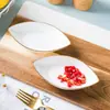 Restaurante Occidental Club Cocina Privada Bol para el Hogar Jingdezhen Lujo Ligero Porcelana de Hueso Bol en Forma de Barco Bol de Forma Especial Bol Cerámico Creativo