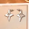 Pendientes de Cruz con Microincrustaciones de Circonita Estilo Diseñador, Pendientes Huecos de Moda y Únicos, Diseño de Nicho, Pendientes de Estilo Dulce y Fresco