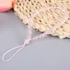 Cordão Criativo Novo para Celular Pulseira Curta de Cristal Ornamento Pingente Corda Transparente para Mão Simples Exquisito Pingente para Bolsa