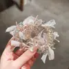 Goma para el pelo de malla de cristal súper brillante de Dongdaemun, Corea, diseño de nicho a la moda, accesorio para el pelo versátil