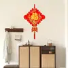 [Wang Zheng] Entrada del Salón con la Palabra "Fu" para la Alegría de Mudarse a una Casa Nueva, Suministros Decorativos para una Casa Nueva, Nudo Chino de una Cara