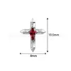 Pendientes de Cruz en Forma de Diamante de Aleación de Titanio F136 Perforaciones Labiales Rosca Interna G23 Joyería para Piercings de Titanio Perforaciones de Cartílago