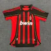 0607 retrô AC Milan Nº. 22 Camisa de jogo Kaka Liga dos Campeões Pirlo AC manga curta futebol atacado transfronteiriço